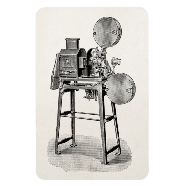 Íman Vintage Vintage Filme Camera Equipamento Cinematog (Vertical)