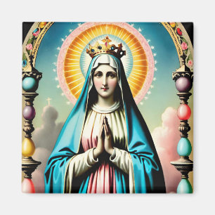 Íman Vintage Virgin Mary Magnet, Católica