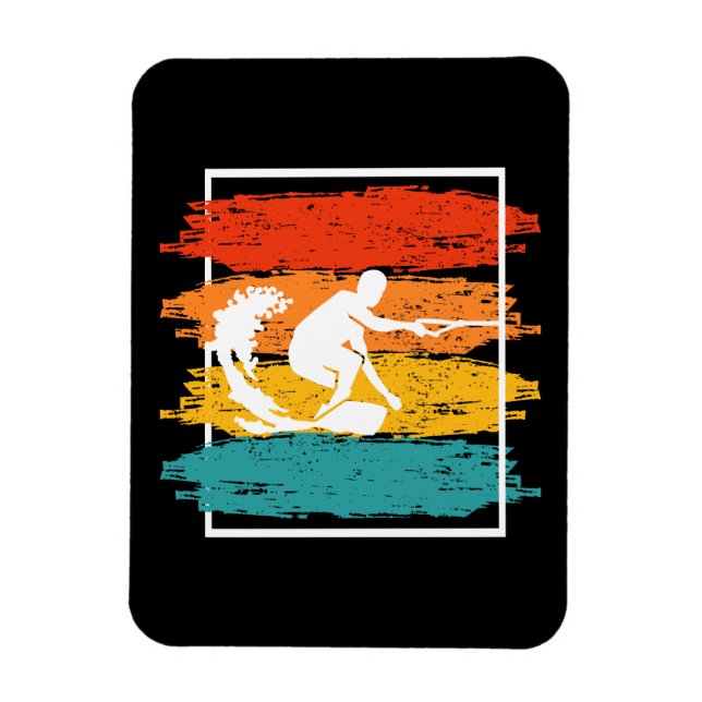 Íman Vintage Wakeboard Wakesurfing Wakesurfer (Vertical)