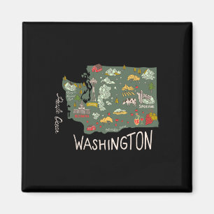 Íman Vintage Washington Evergreen State Seattle Pacífic