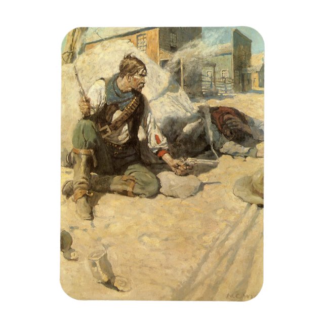 Íman Vintage Western Cowboys, Hopway, NC Wyeth (Vertical)