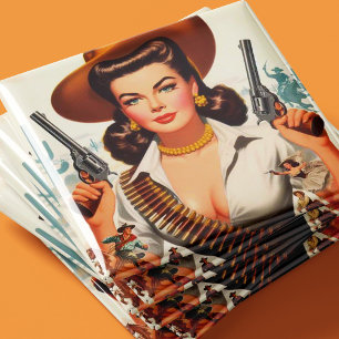 Íman Vintage Western Pin-up