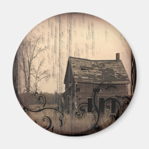 Íman Vintage Western Rustic fazenda barn Country Weding