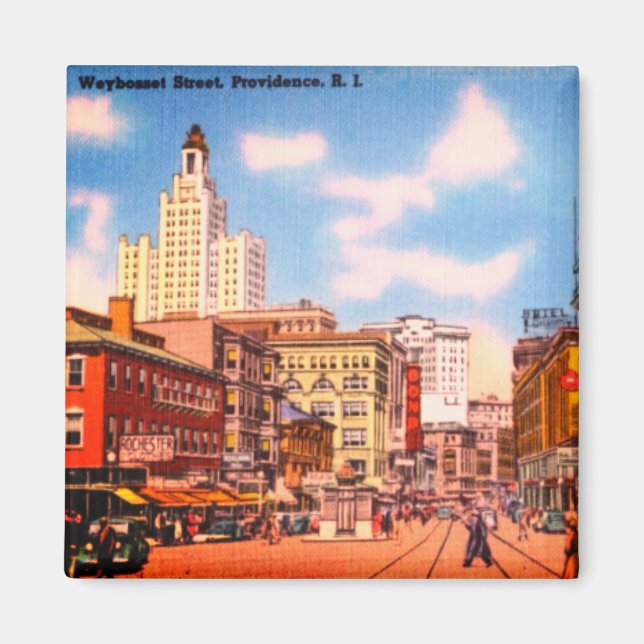 Íman Vintage Weybosset Street, Providence, RI (Frente)