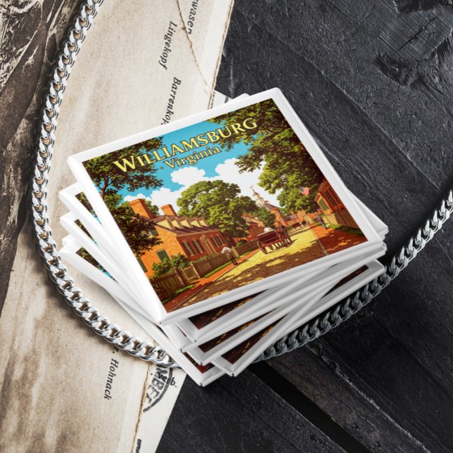 Íman Vintage Williamsburg Virginia (Criador carregado)