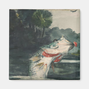 Íman Vintage Winslow Homer Life-Size Black Bass