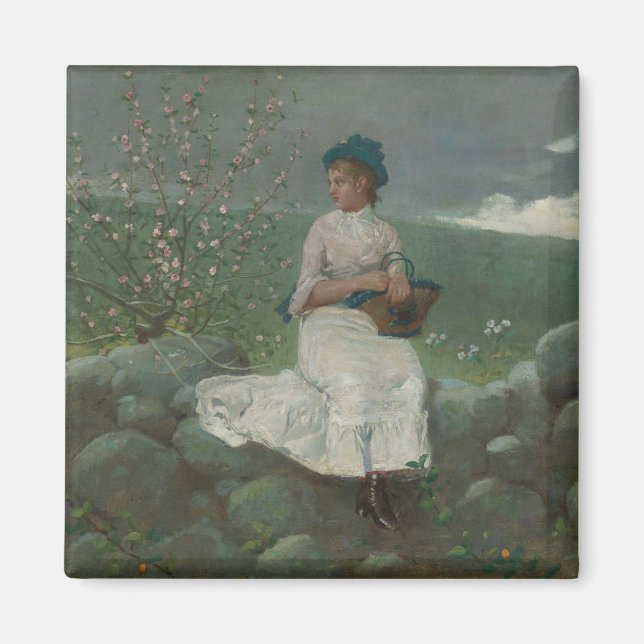 Íman Vintage Winslow Homer Peach Blossoms (Frente)