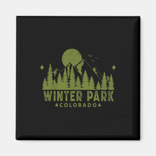 Íman Vintage Winter Park Colorado Co Montanha de Esqui