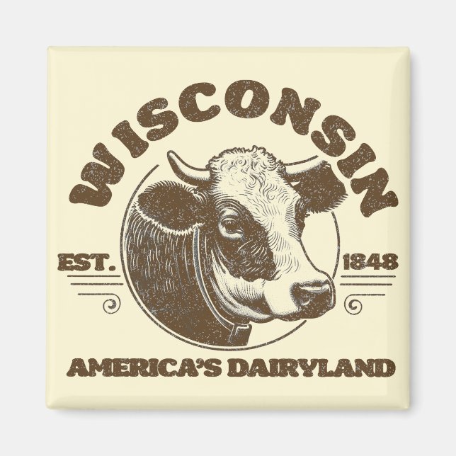 Íman Vintage Wisconsin (Frente)