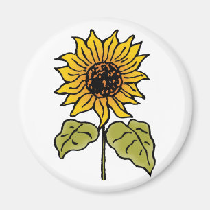 Íman Vintage Wizard of Oz Fairy Tale Sunflower in Bloom