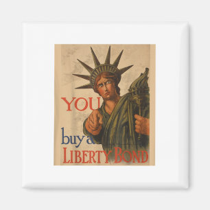 Íman Vintage Ww1 Propaganda Poster Liberty Bond Wsa