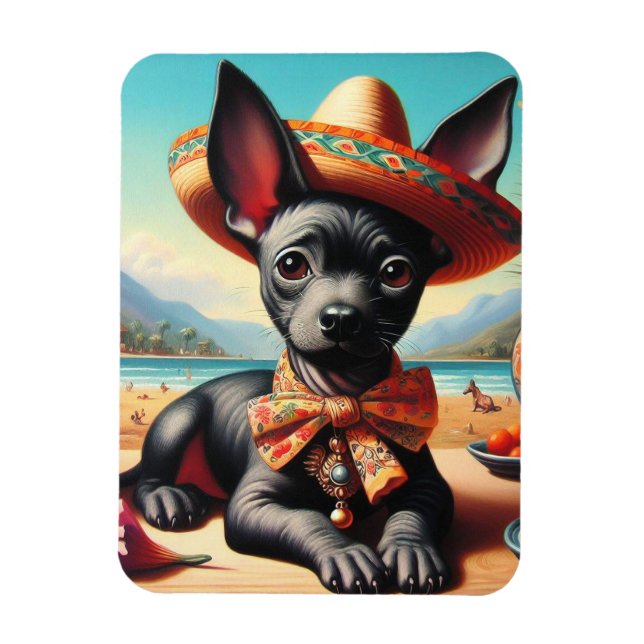 Íman Vintage Xoloitzcuintle (Vertical)