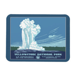 Íman Vintage Yellowstone WPA Viagem