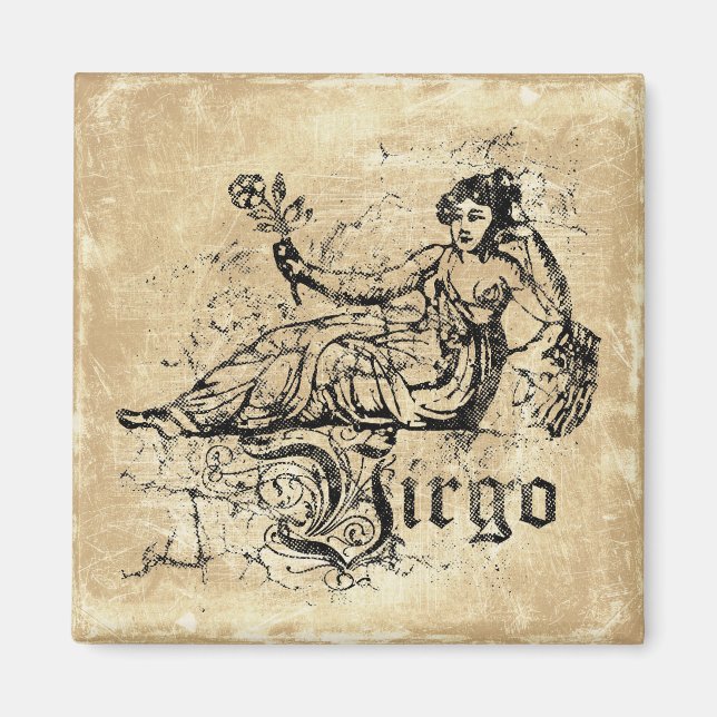 Íman Vintage Zodiac Virgo (Frente)