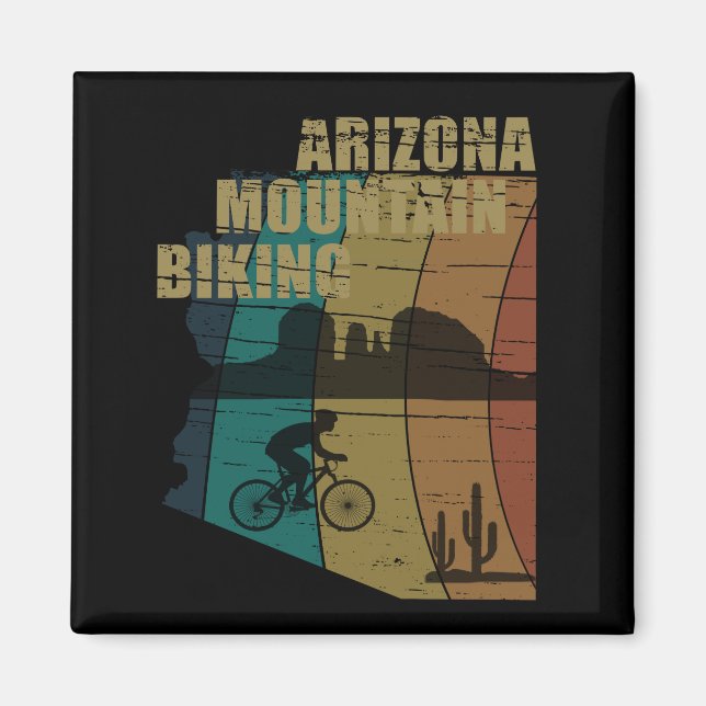 Íman Vintagem de bicicleta de montanha da arizona (Frente)
