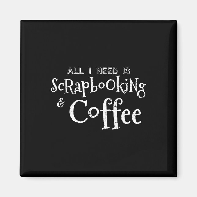 Íman Vintagem de Café de Scrapbooking (Frente)