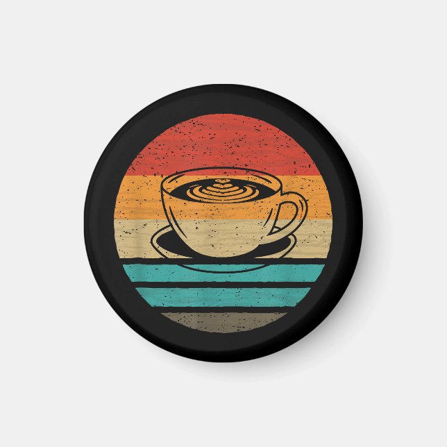 Íman Vintagem do Estilo de Retro Café (Frente)
