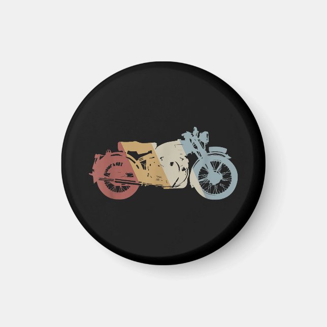 Íman Vintagem do Estilo de Retro de Motocicleta (Frente)