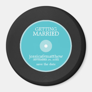 Íman Vinyl Record Wedding Save the Date