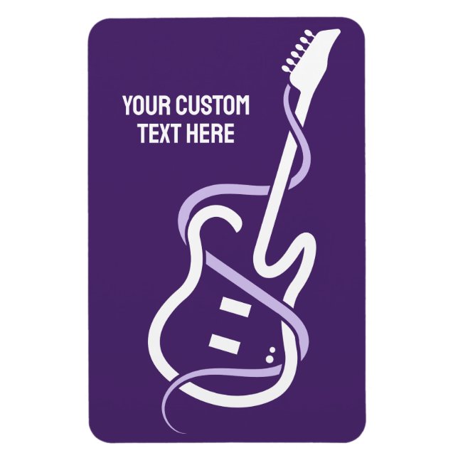Íman Violão Estilizado de Texto Personalizado (Vertical)