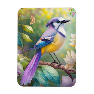 Íman Violet Tufted Jay Fantasy Bird