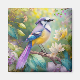 Íman Violet Tufted Jay Fantasy Bird