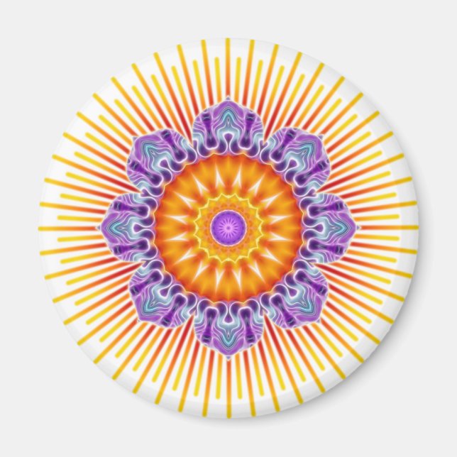 Íman Violeta amarela de Mandala (Frente)