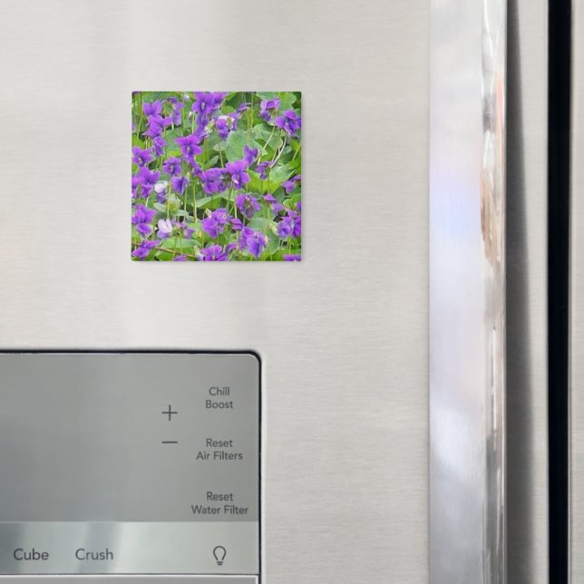 Íman Violetas de Madeira em Wisconsin - Personalizadas (In Situ (Fridge))