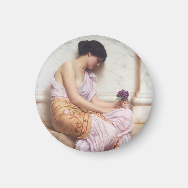 Íman Violetas Doce Violetas John William Godward Art (Frente)