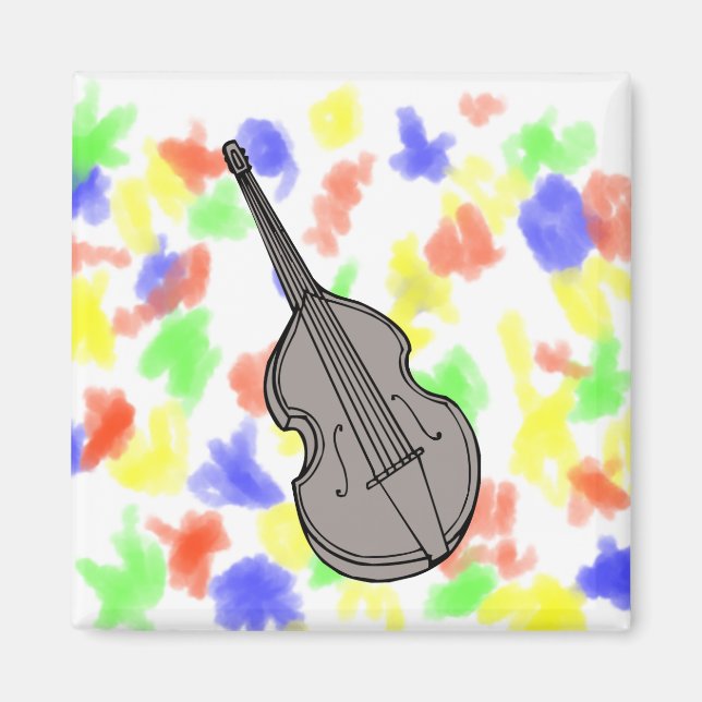 Íman Violin Upright Bass Guitar Graphic (Frente)