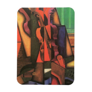 Íman Violino e Violão de Juan Gris, Vintage Cubism Art