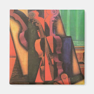 Íman Violino e Violão de Juan Gris, Vintage Cubism Art