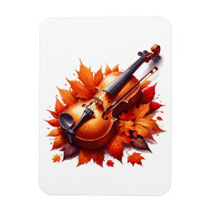 Íman Violino na cama de folhas