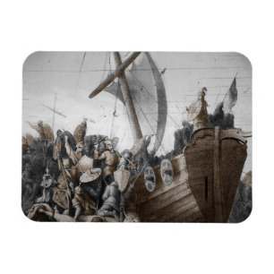 Íman Viquingues que atacam um Longboat
