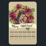 Íman Virgem Abençoada Maria Calendar Religiosa<br><div class="desc">Linda imagem da Bênção Virgem Maria,  Nossa Senhora do Monte Carmel com o Bebê Jesus. Uma coroa floral de Natal rodeia a imagem e um calendário de 2019 está no fundo. O texto e as fontes podem ser modificados.</div>