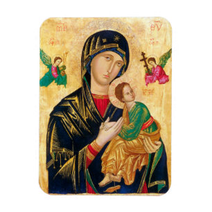 Íman Virgem Bizantina Mary e Ícone Filho Natal