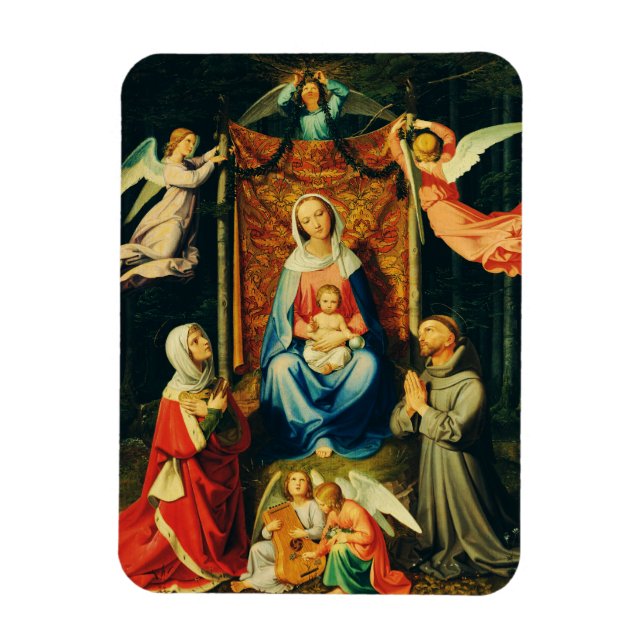 Íman Virgem com Menino, Sta. Adelaide e S. Francisco (Vertical)