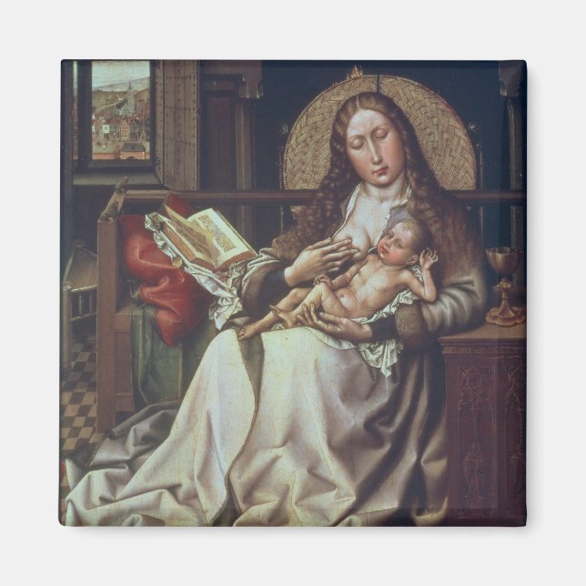 Íman Virgem e Criança antes de um Firescreen, c.1440 (Frente)