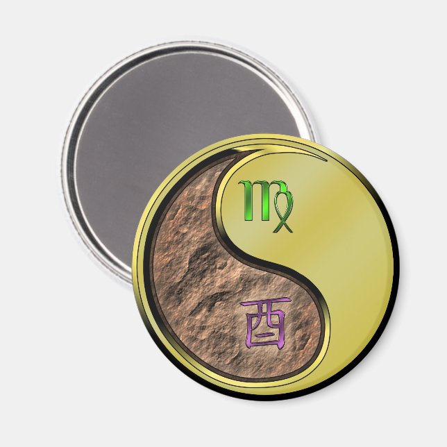 Íman Virgem & Galo de Metal (Front/Back)