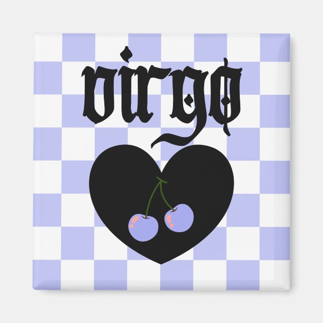 Íman Virgem Gothic - Design de cerejas controladas esté (Frente)