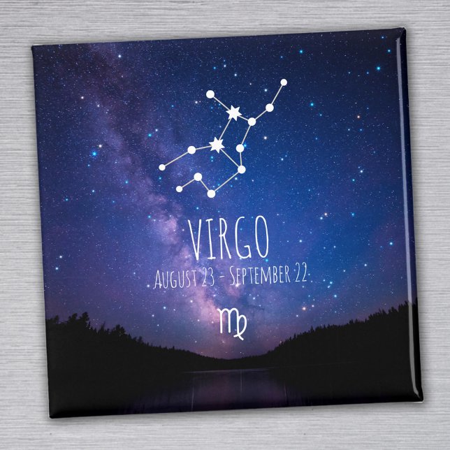Íman Virgem | Magnet de constelação Zodiaca Personaliza (Criador carregado)