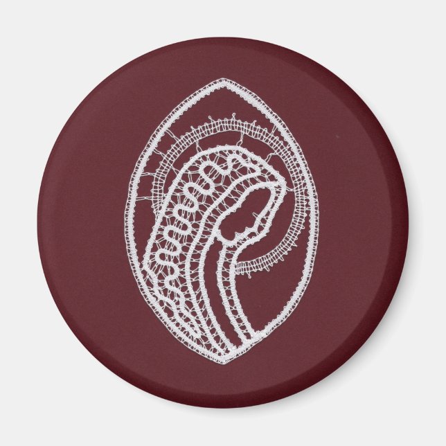 Íman Virgem Santa Católica, rendas (Frente)