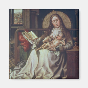 Íman Virgin e criança antes de um Firescreen, c.1440