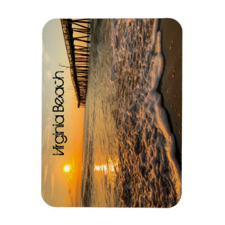 Íman Virginia Beach Sunrise no Pier de Pesca