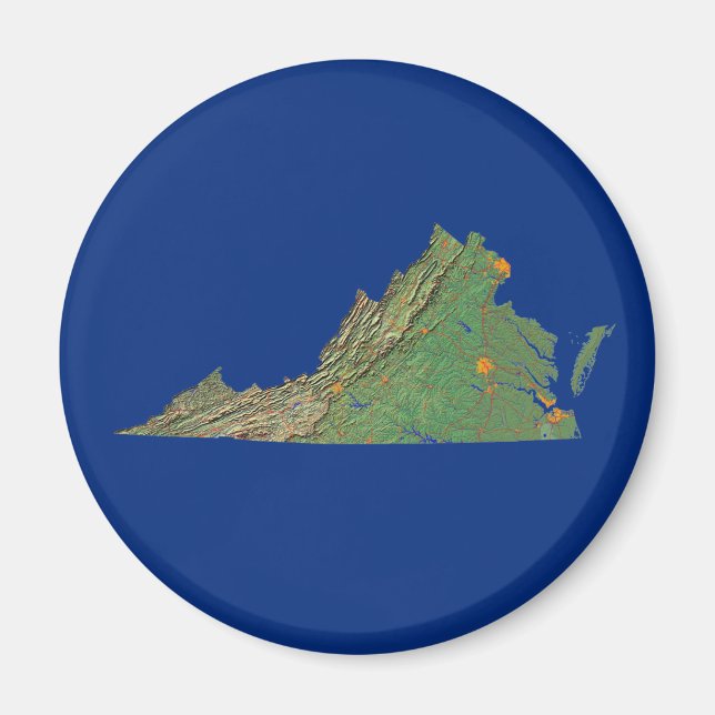 Íman Virginia Map Magnet (Frente)