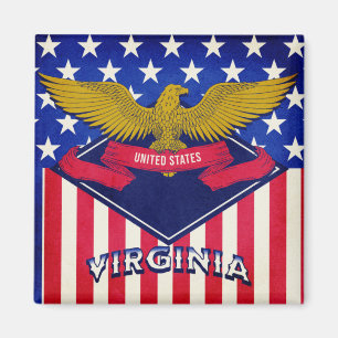 Íman Virginia USA Flag