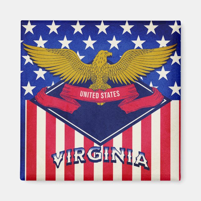 Íman Virginia USA Flag (Frente)