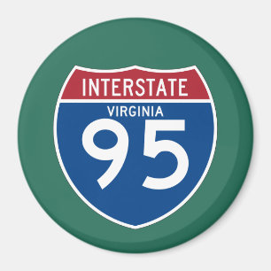 Íman Virginia VA I- 95 Interstate Highway Shield -