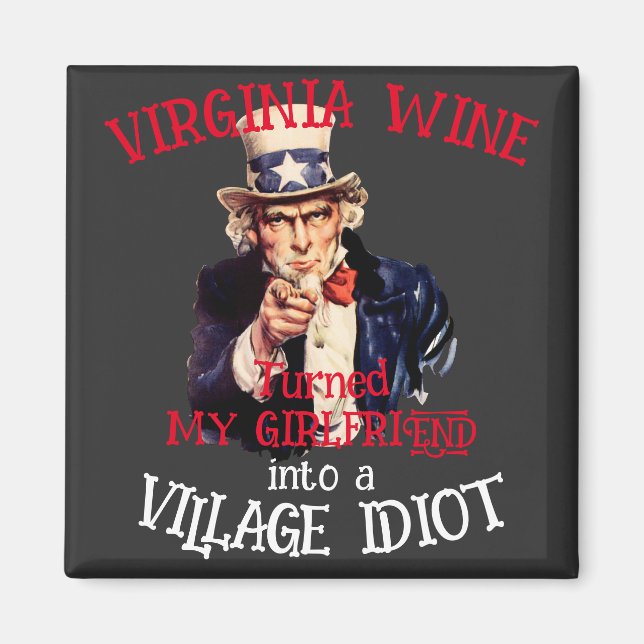 Íman VIRGINIA Vinho virou minha namorada Vila (Frente)
