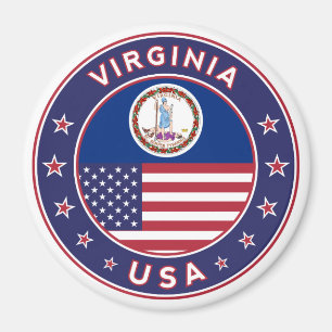 Íman Virginia, Virginia Sticker, capa de telefone, saco